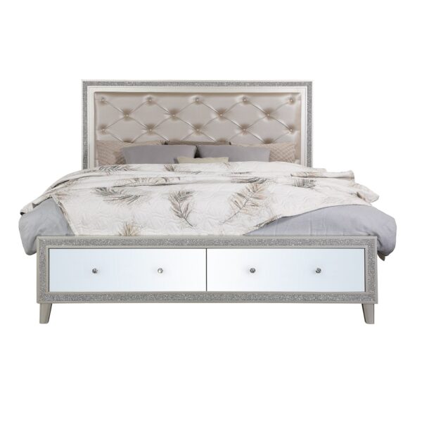 Sliverfluff EK Bed W/Led & Storage - Image 3