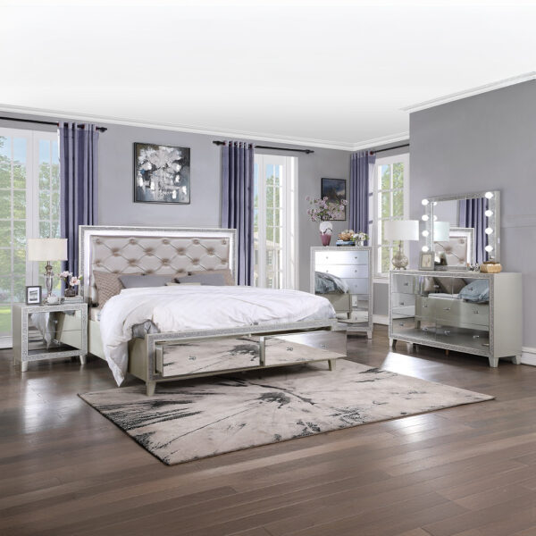Sliverfluff EK Bed W/Led & Storage - Image 7