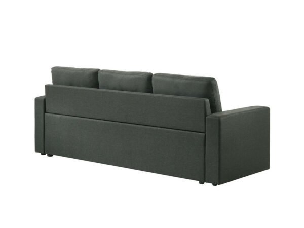 Burleigh 83.5"W Dark Gray Fabric Sleeper Sofa with Tufted Cushions - Image 3